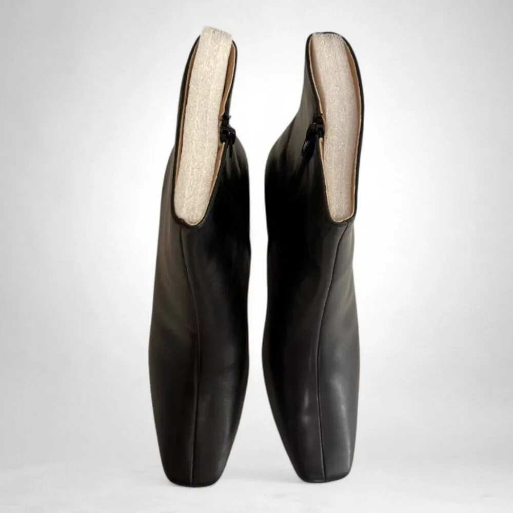 JOURNEE COLLECTION Haylinn Black Square Toe Bootie Boots, NEW! Size 11